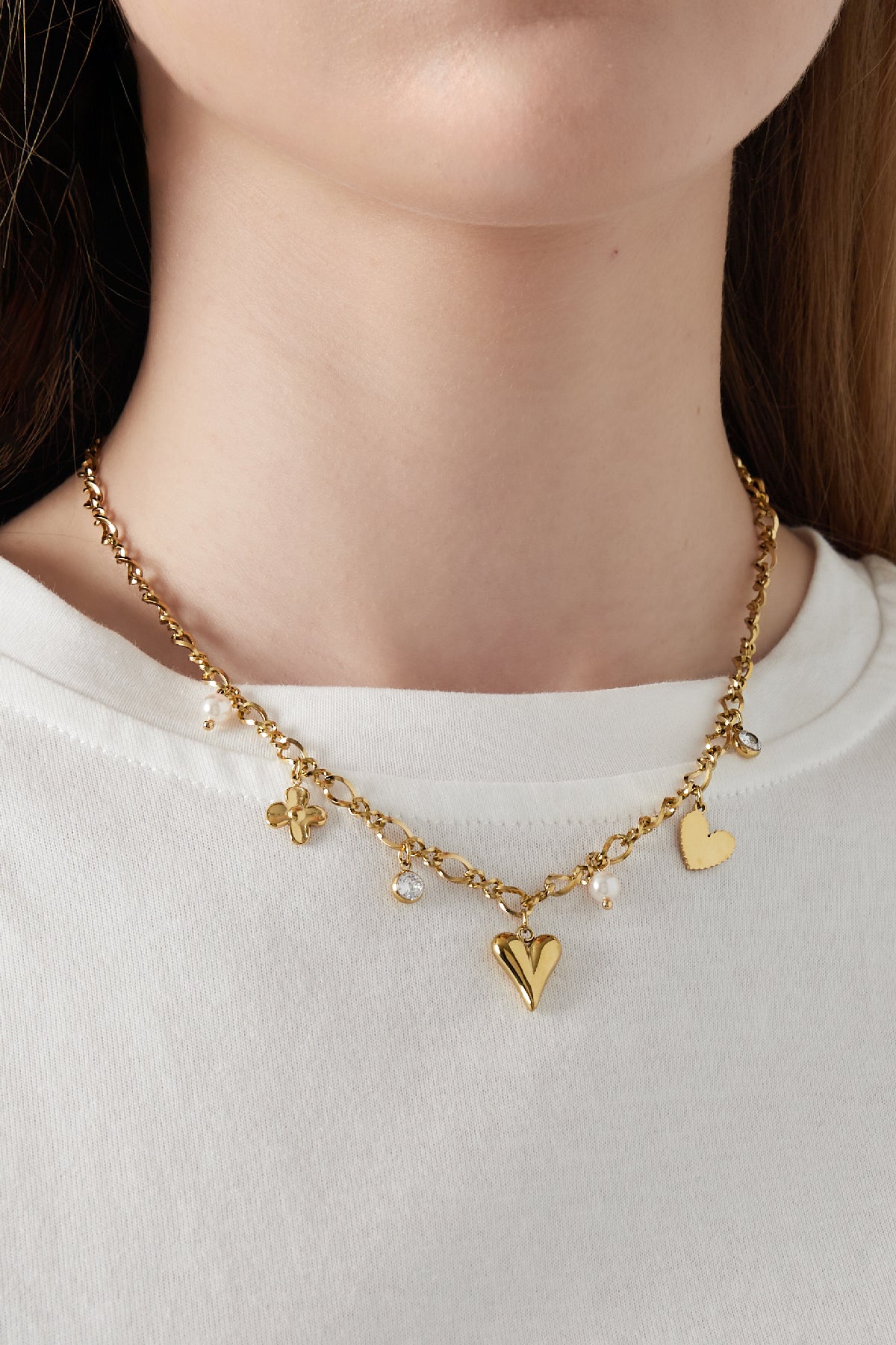 Statement ketting - Goud - Love on Top