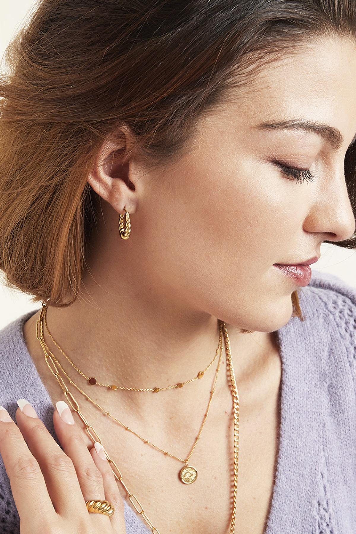 Oorbellen - Goud - Twisted Hoops