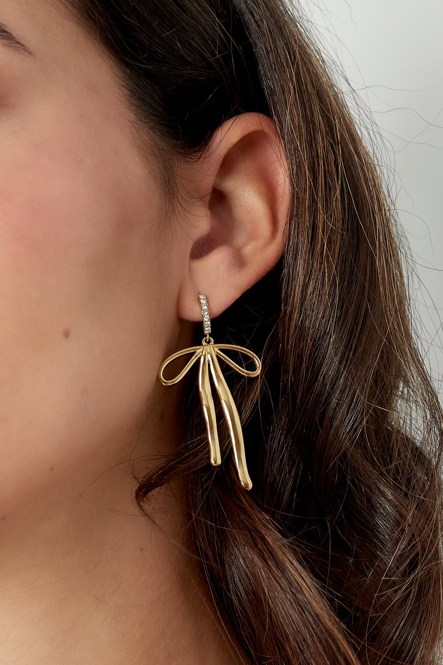 Statement oorbellen - Goud - Glitter Bow