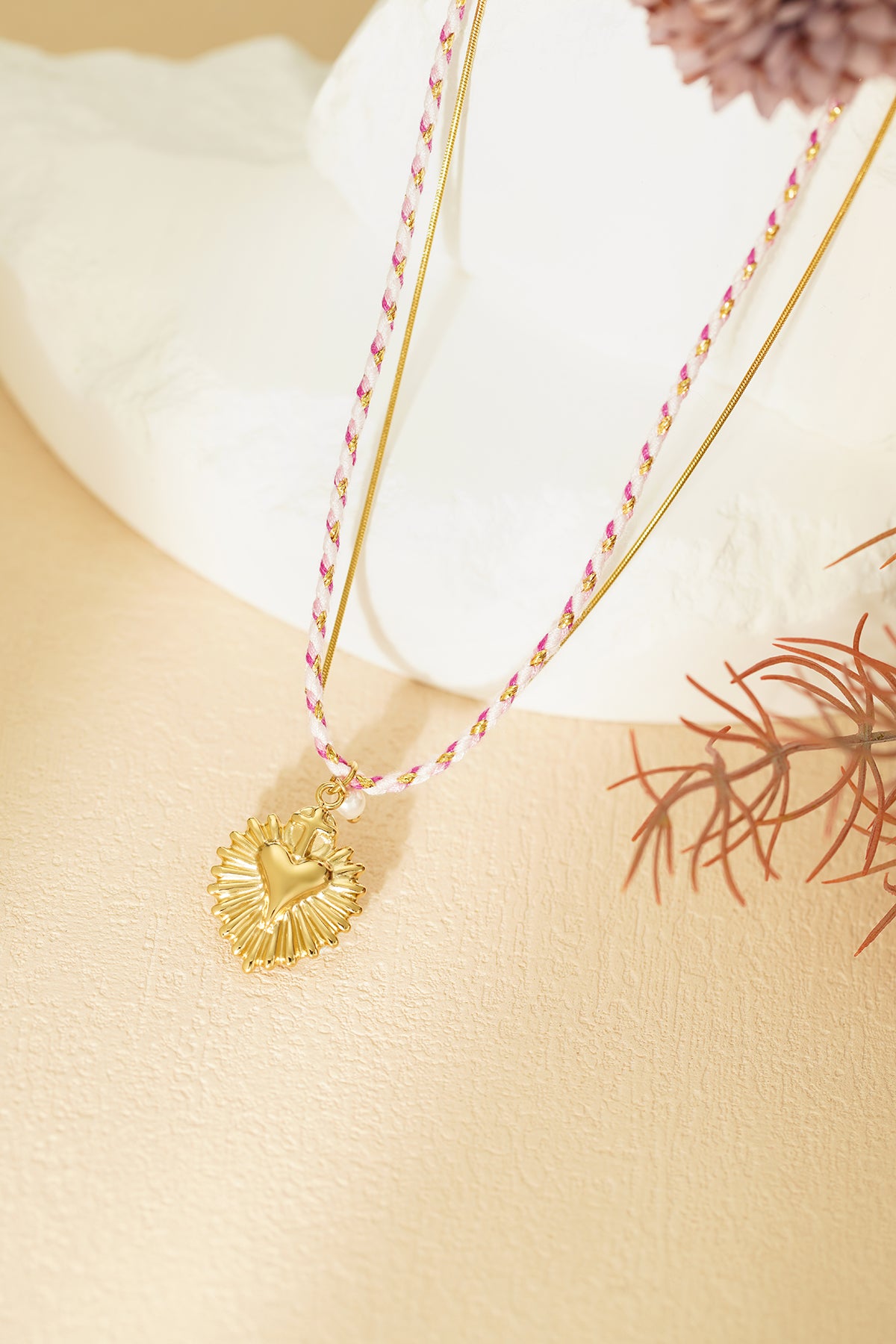 Ketting - Goud - Colorful Heartbeat