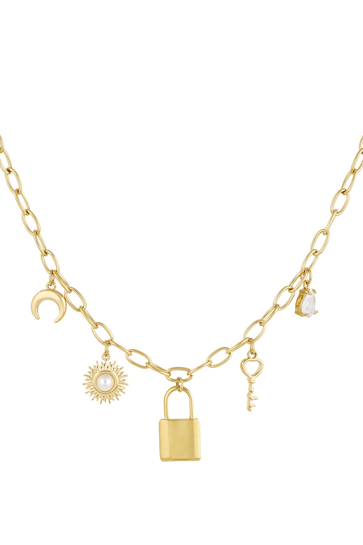 Statement ketting - Goud - Key to my Heart