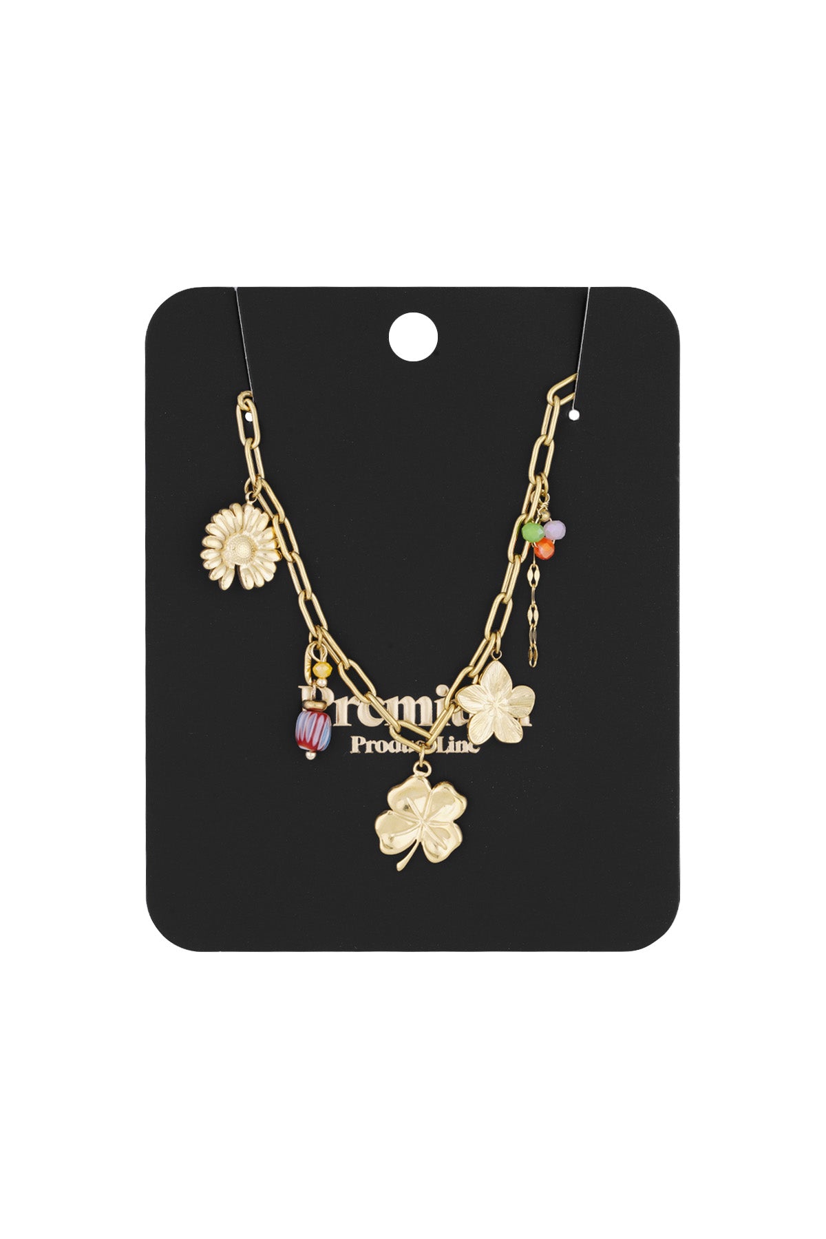 Statement ketting - Goud - Blooming Pearl