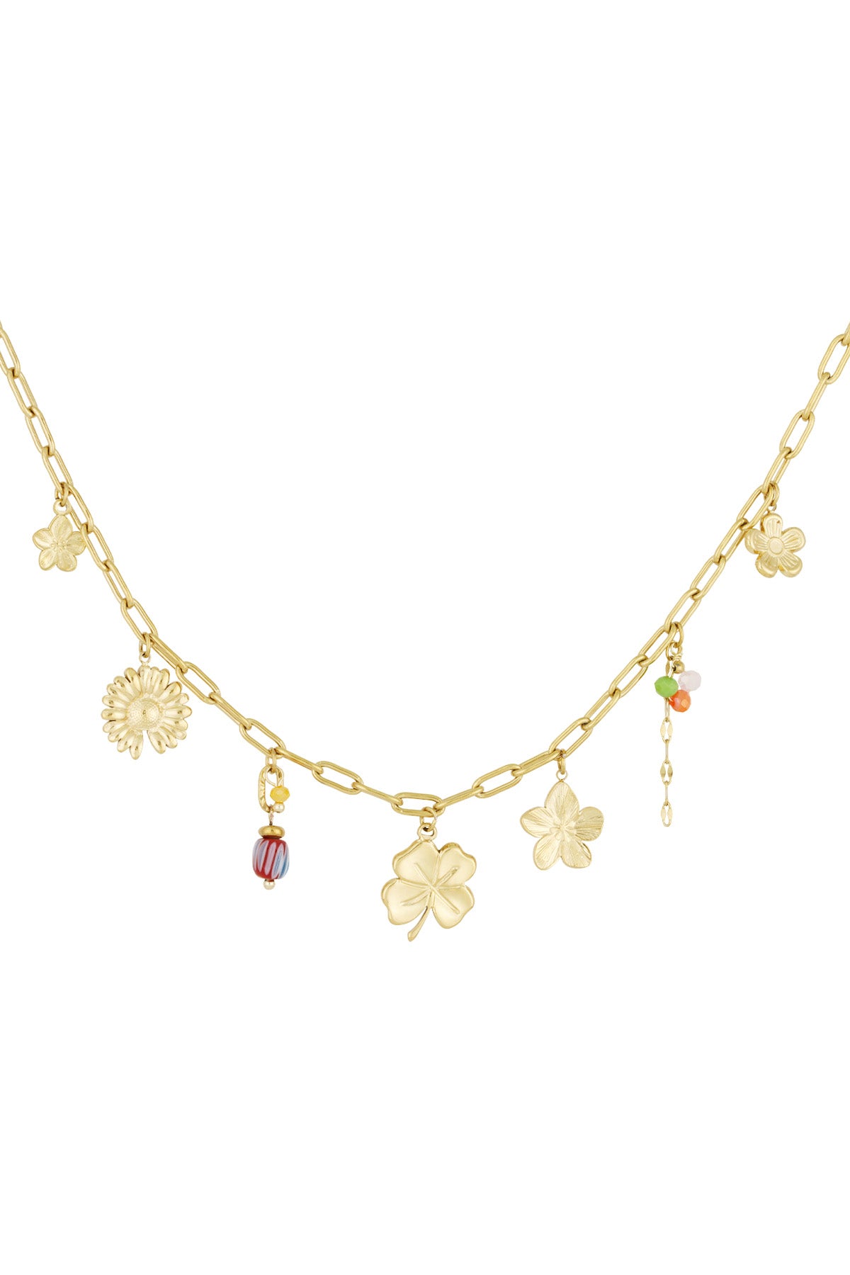 Statement ketting - Goud - Blooming Pearl