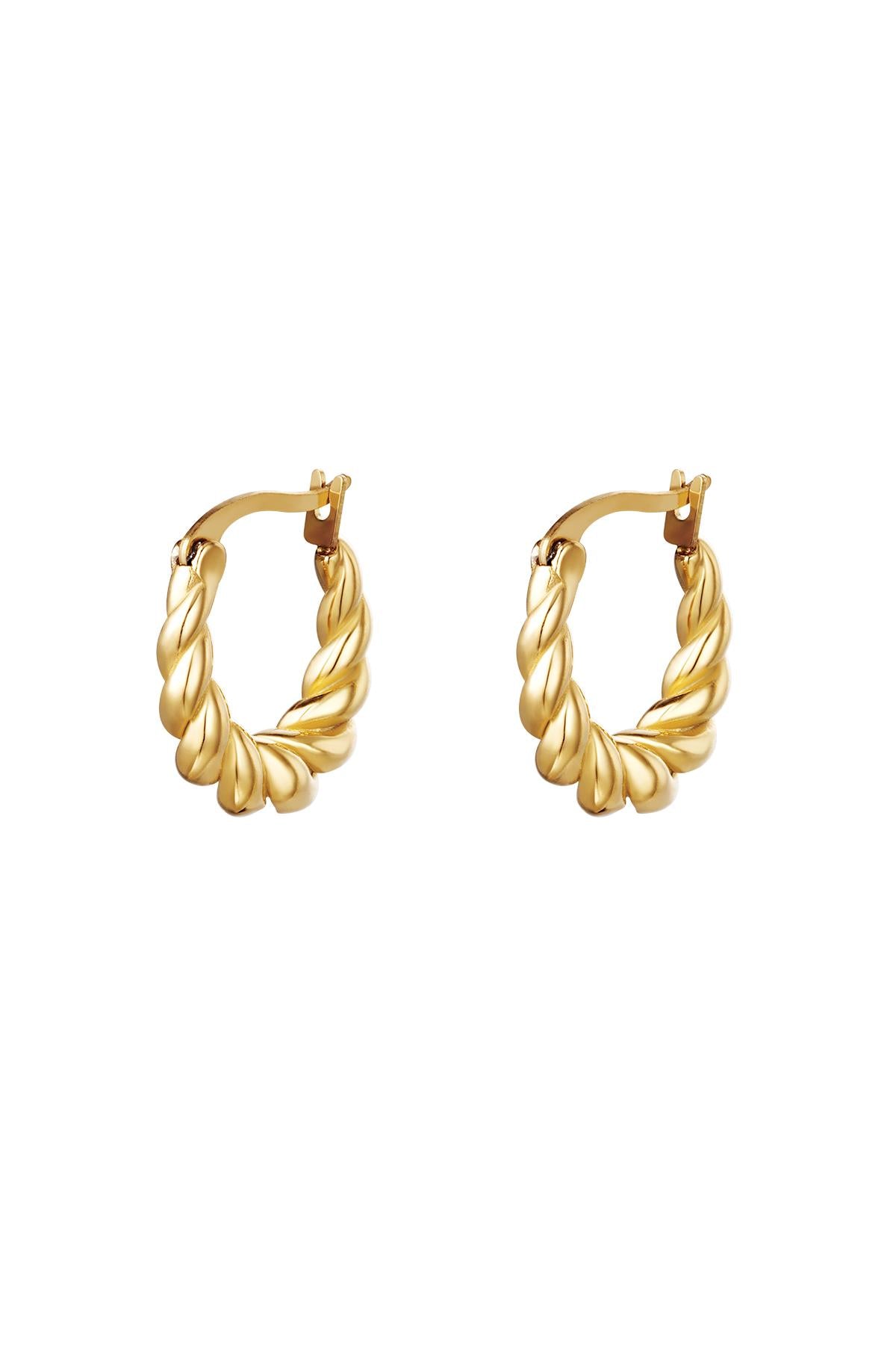 Oorbellen - Goud - Twisted Hoops