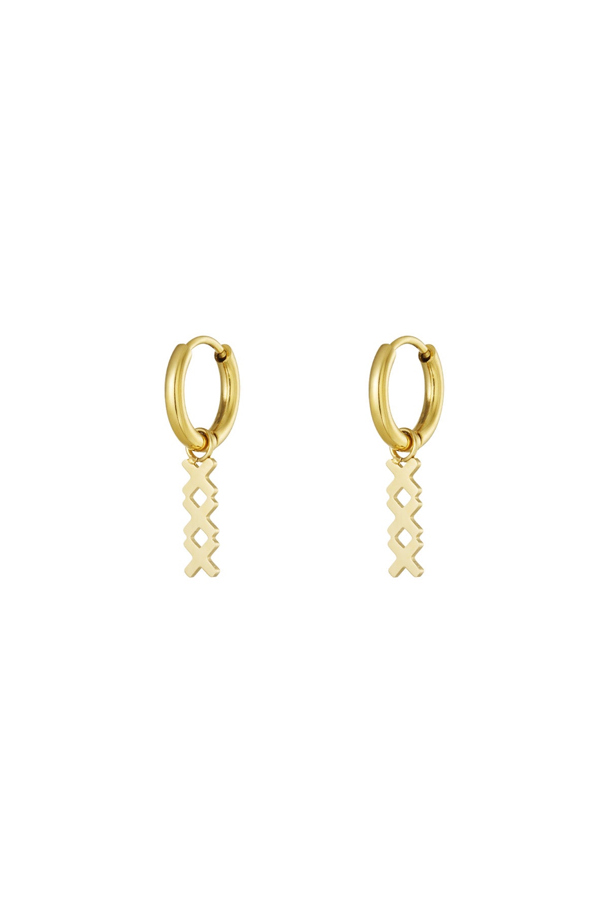 Oorbellen - Goud - Three Crosses
