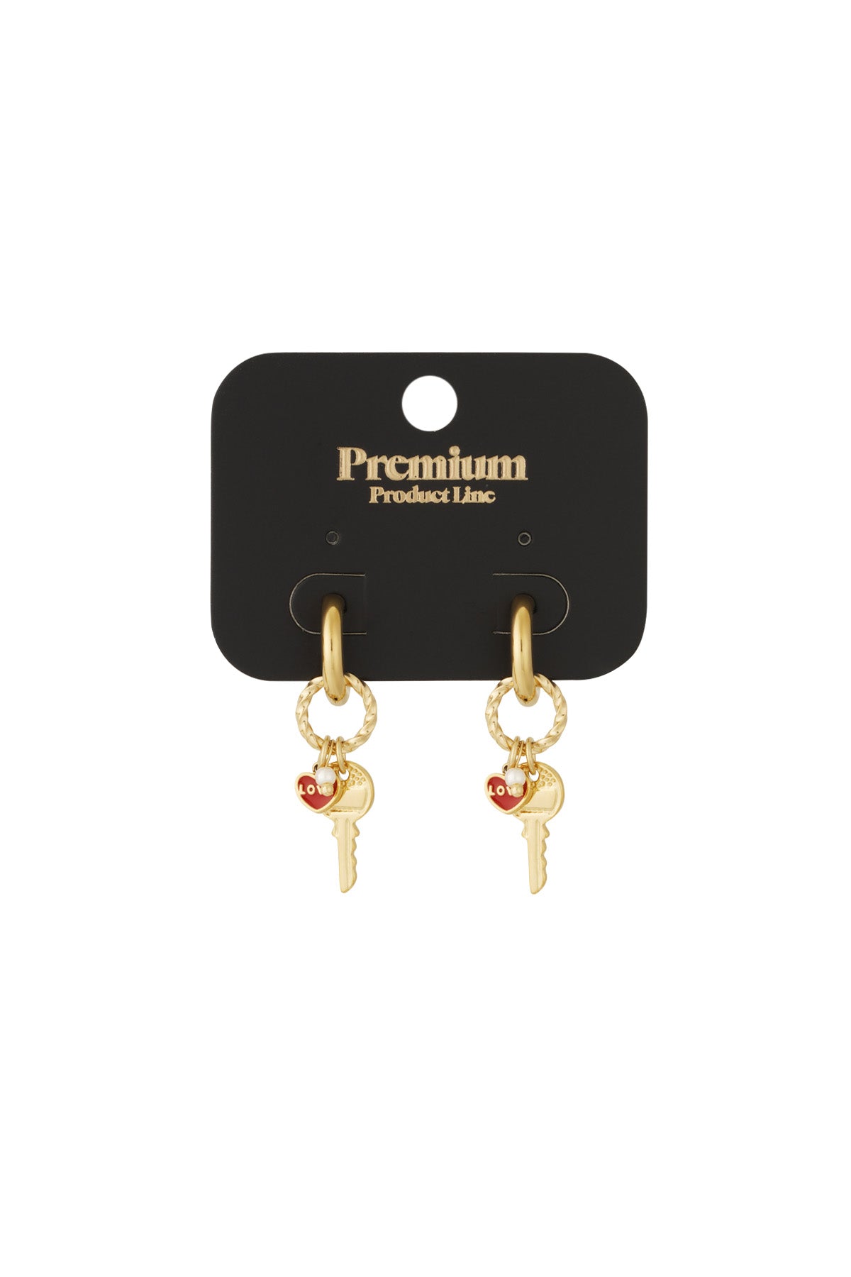 Oorbellen - Goud - Love Key