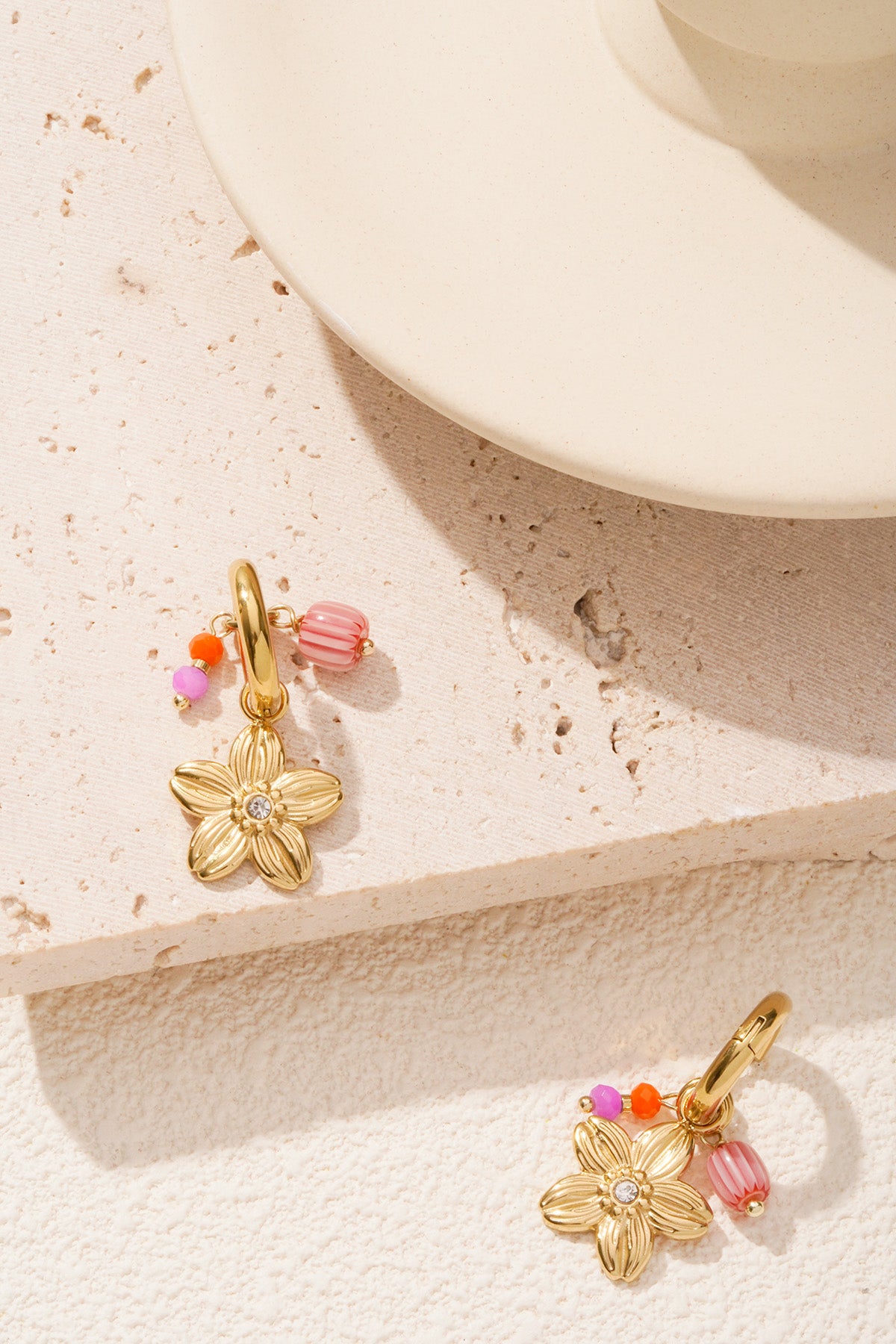 Oorbellen - Goud - Blooming Hoops