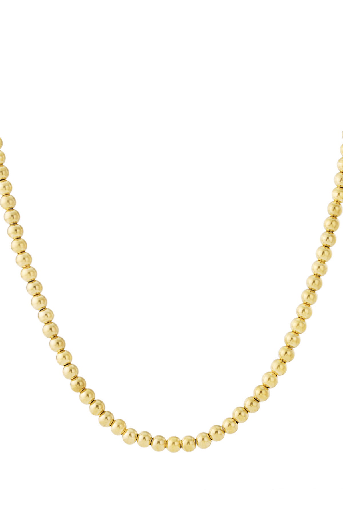 Ketting - Goud - Golden Beads 8mm
