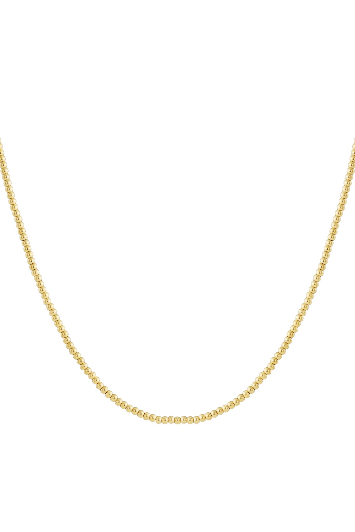 Ketting - Goud - Golden Beads 4mm