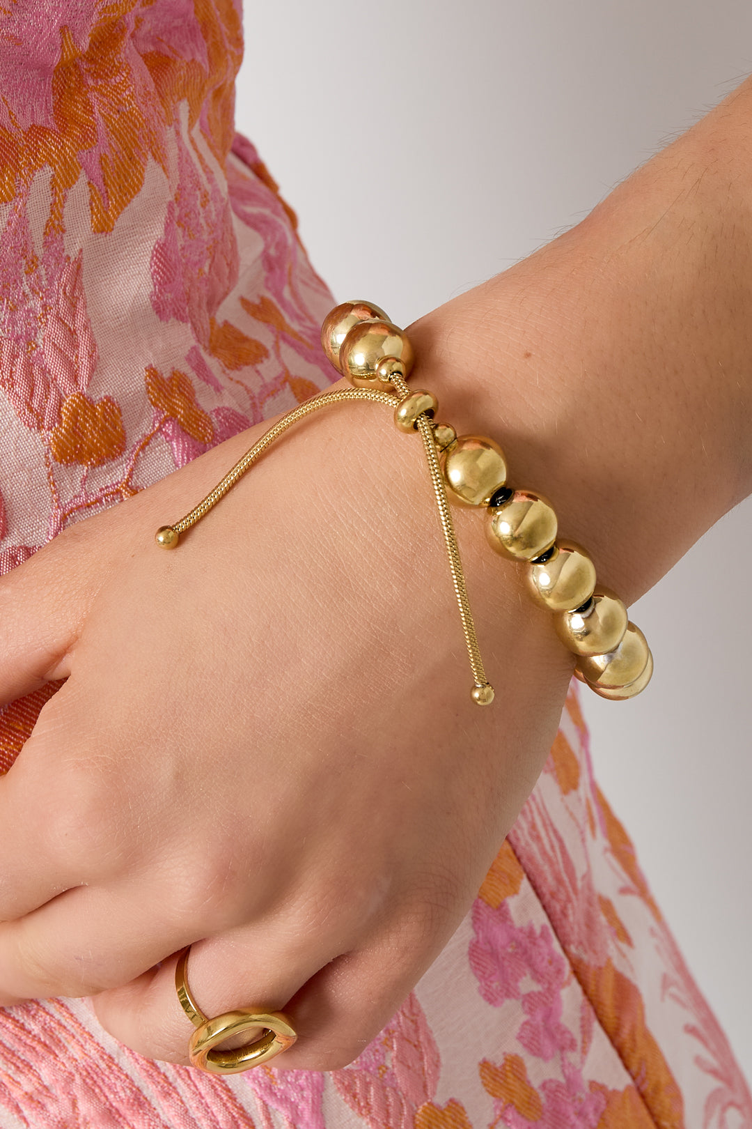Armband - Goud - Golden Beads 12mm