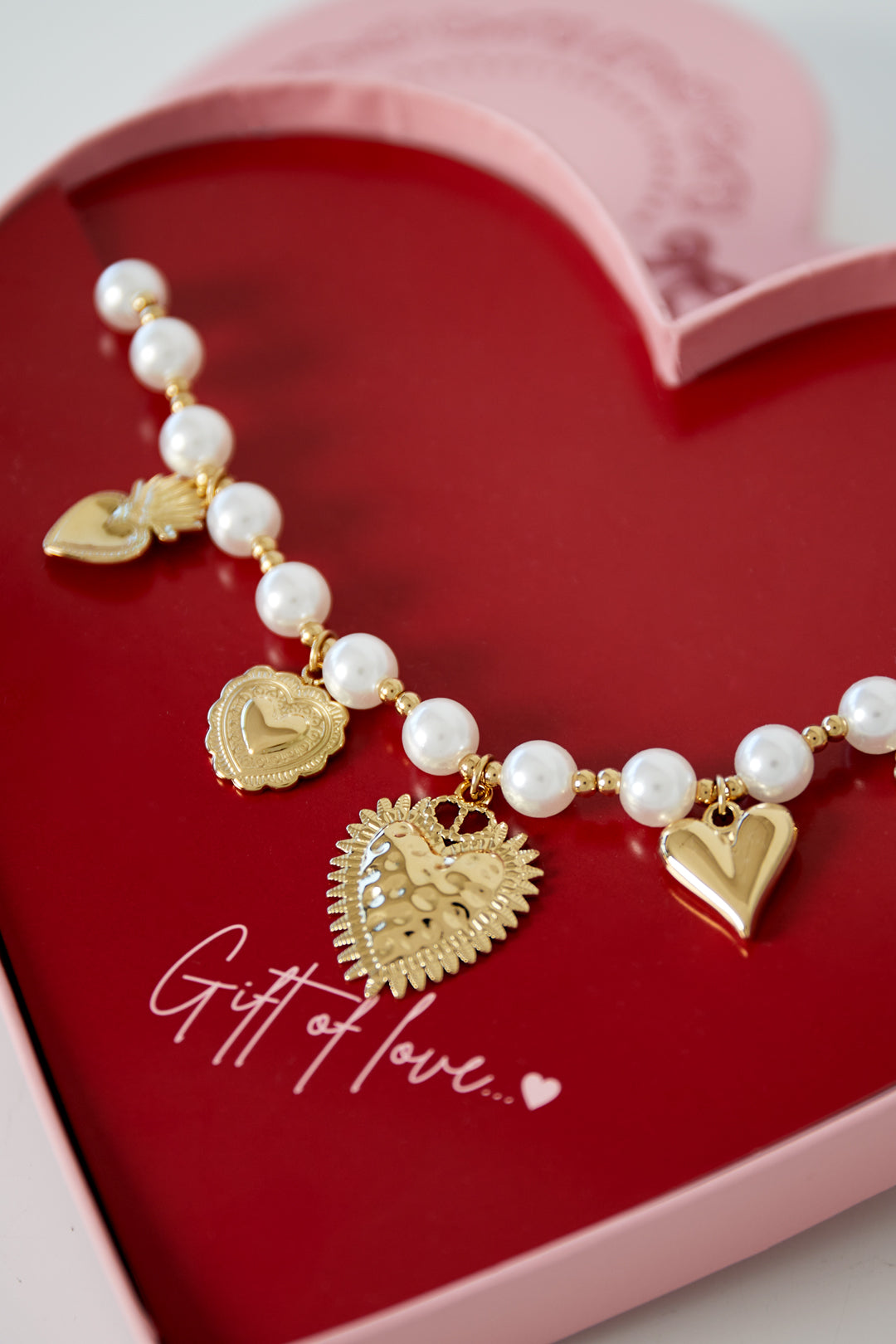 Statement ketting - Goud - White Pearls