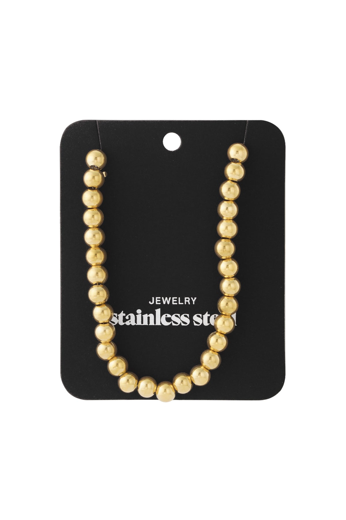 Ketting - Goud - Golden Beads 8mm
