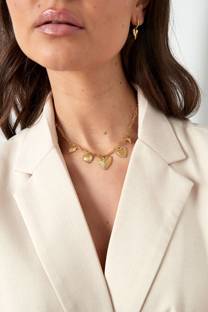 Ketting - Goud - Hearts For The Win