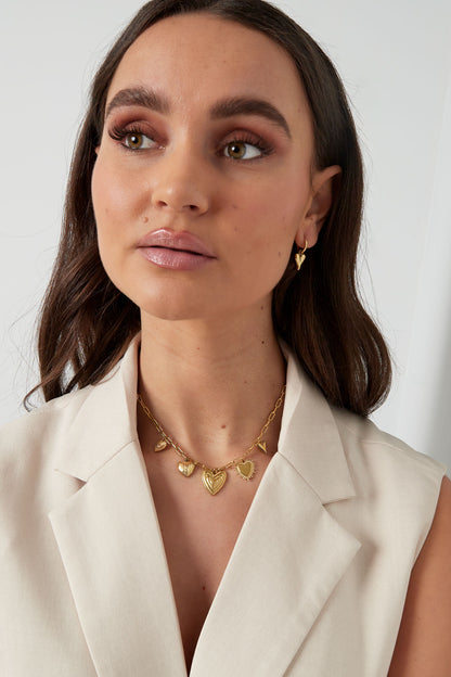 Ketting - Goud - Hearts For The Win