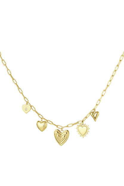 Ketting - Goud - Hearts For The Win