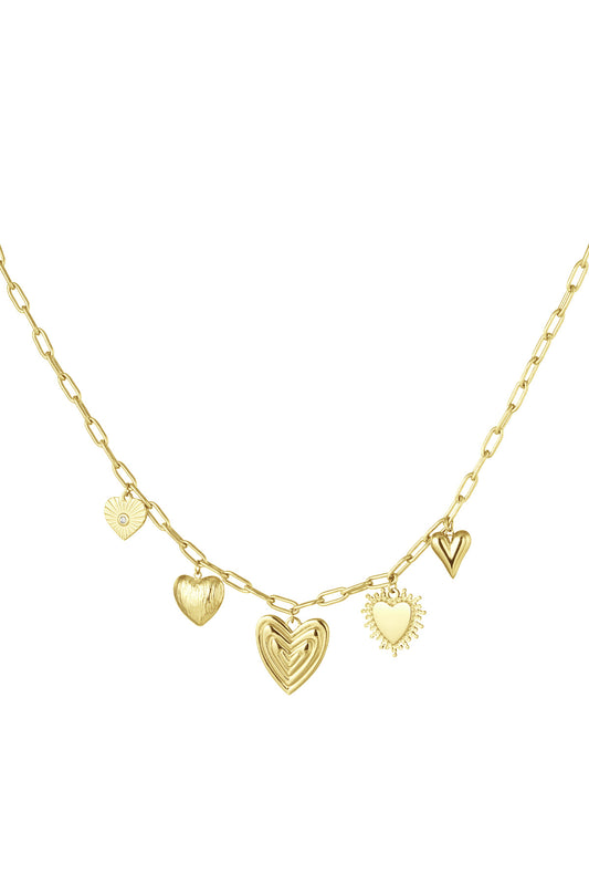 Ketting - Goud - Hearts For The Win
