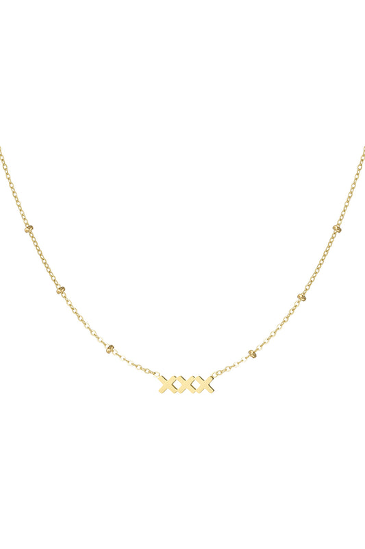 Ketting - Goud - Three Crosses