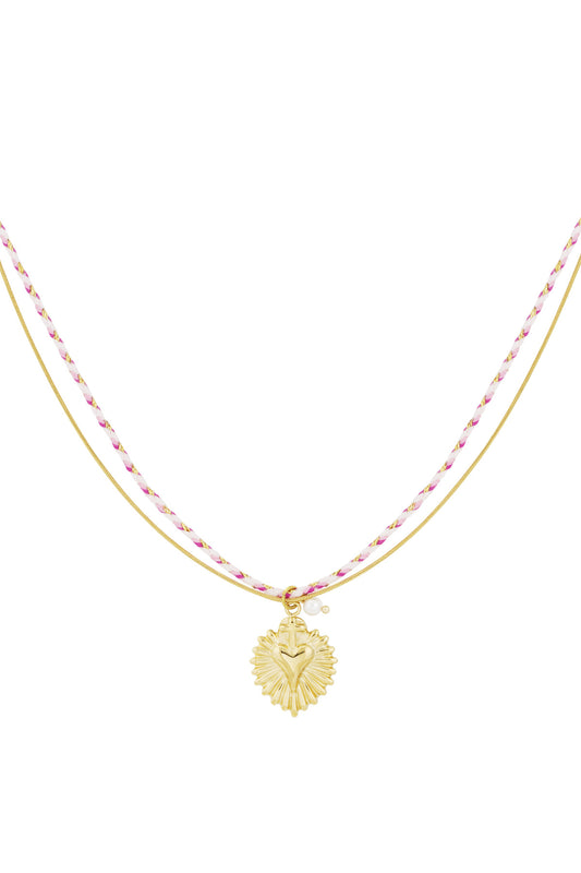 Ketting - Goud - Colorful Heartbeat