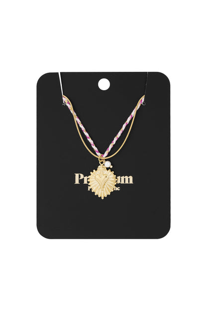 Ketting - Goud - Colorful Heartbeat