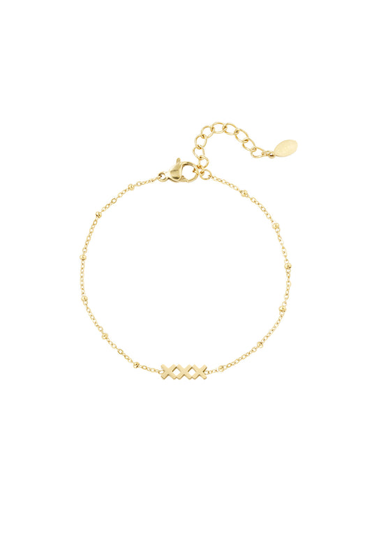 Armband - Goud - Three Crosses