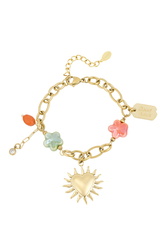 Armband - Goud - Happy Colors