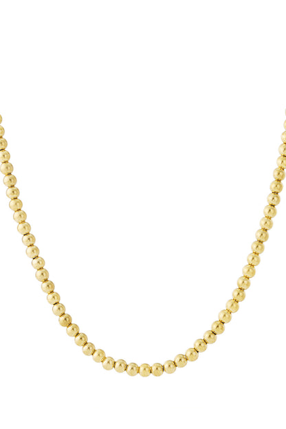 Ketting - Goud - Golden Beads 8mm