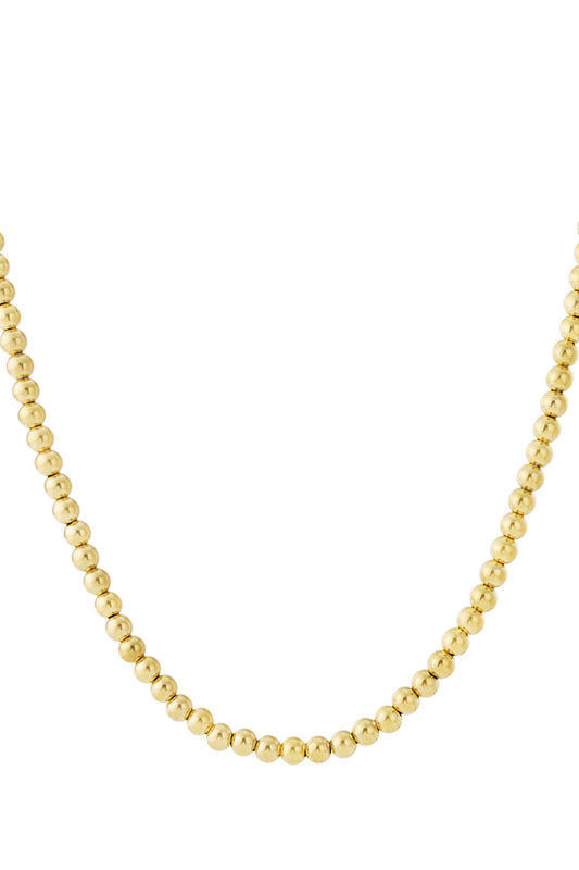 Ketting - Goud - Golden Beads 8mm