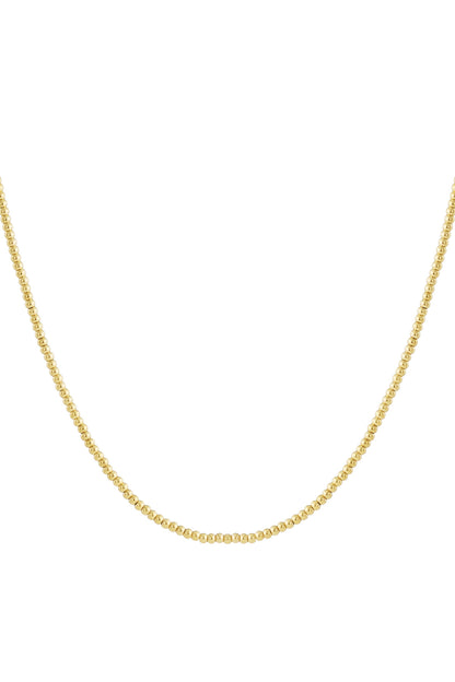 Ketting - Goud - Golden Beads 4mm